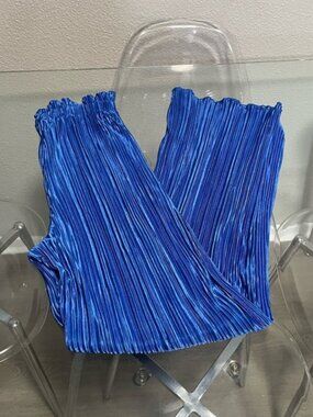 SHEIN crinkled Blue Pant